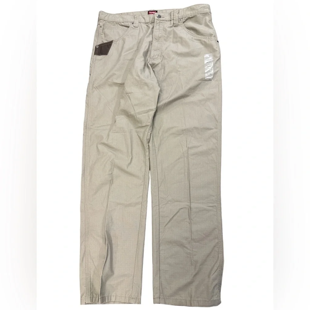Wrangler Workwear Technician Ripstop Pant 5 Pockets Relaxed Fit NWT’s! Tan